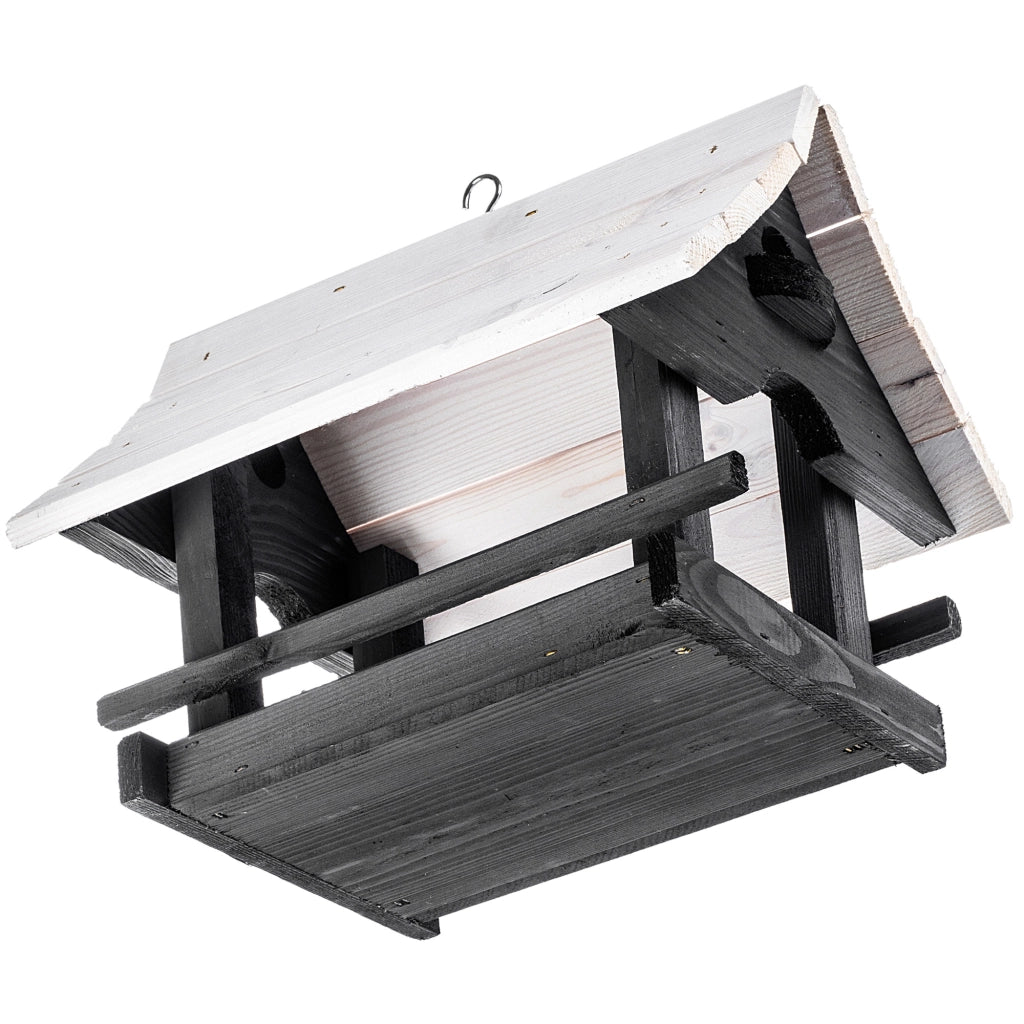 KADAX Grande mangiatoia per uccelli in legno da appendere, decorazione da giardino.