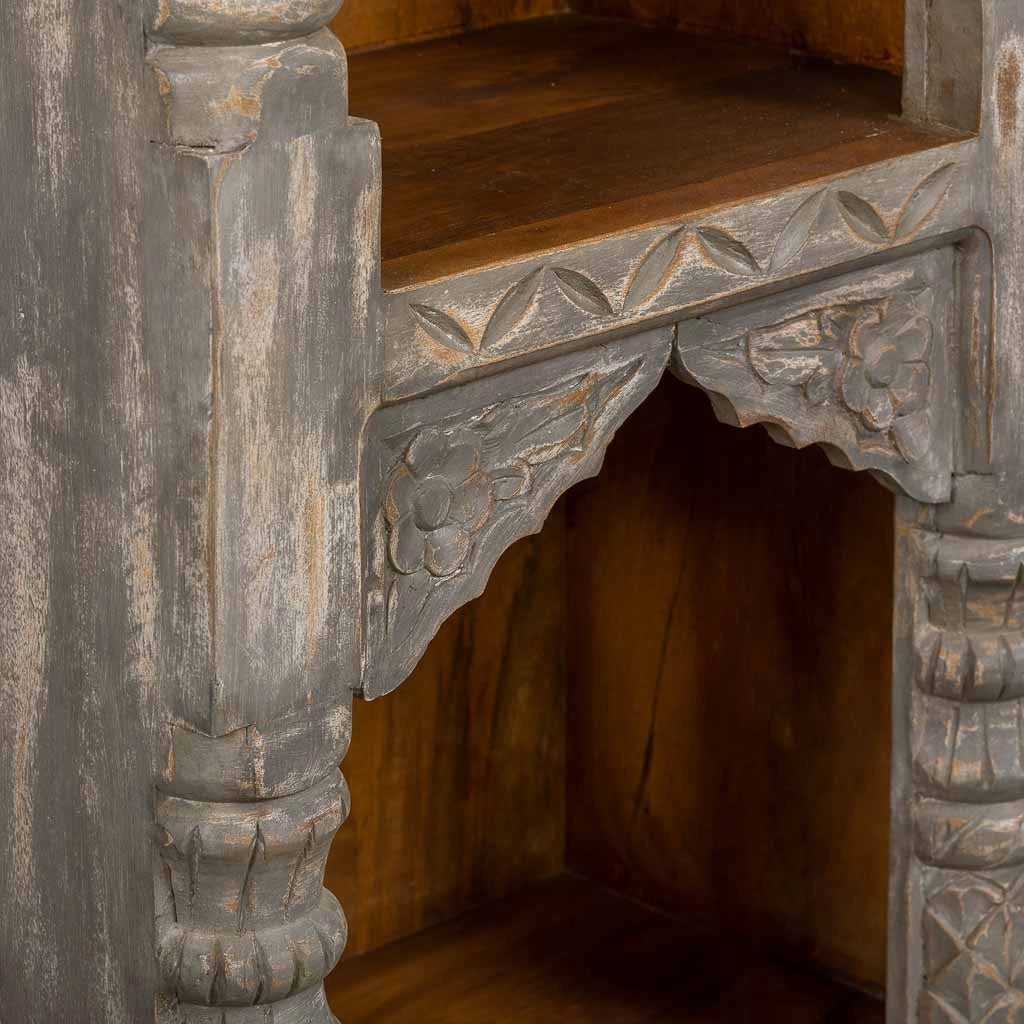 Scaffale in legno finitura artigianale 57x37x180h cm