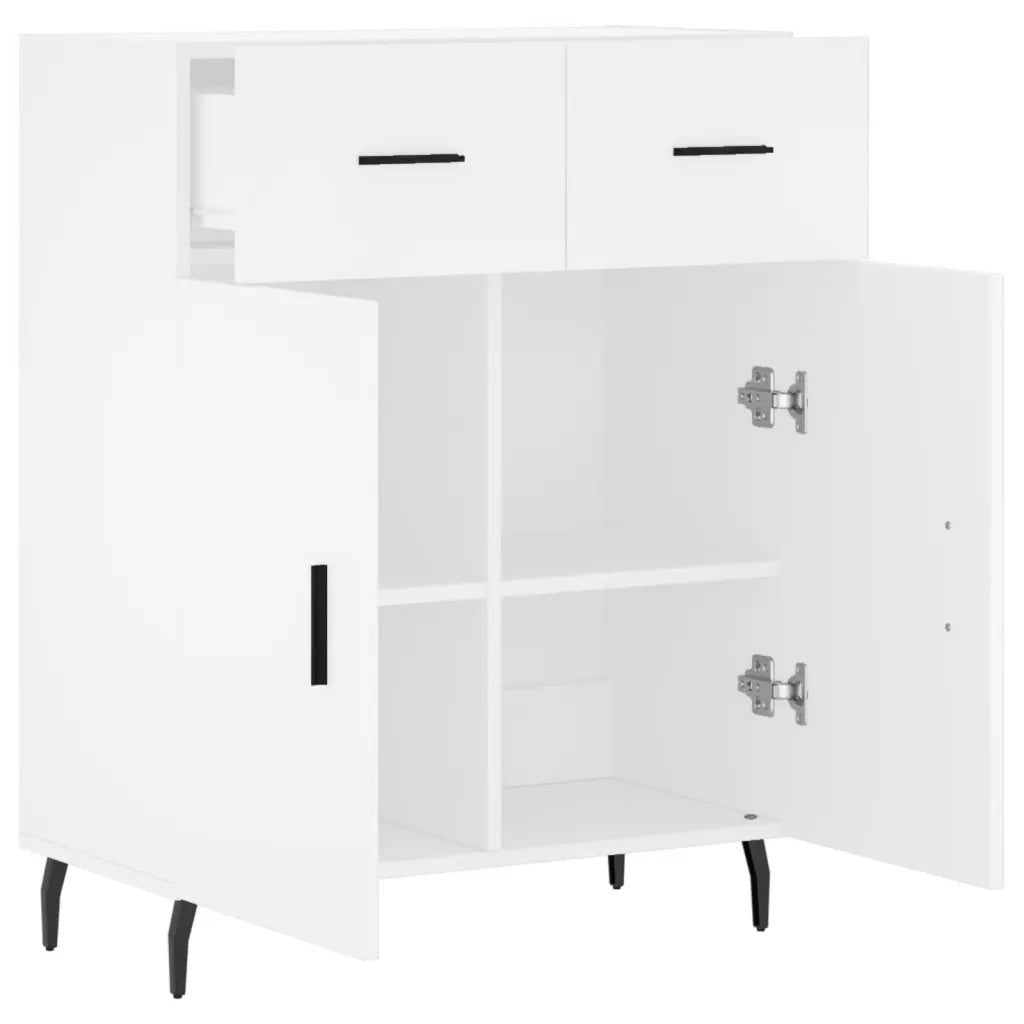 Credenza-Buffet-Armadio da cucina Bianca 69,5x34x90 cm in Legno Multistrato 971513