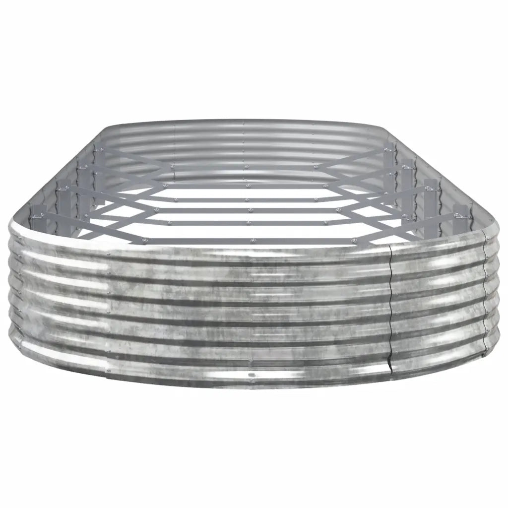 Letto Giardino Acciaio Zincato 450x140x36 cm Argento 319042