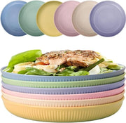 Set di 6 Piatti Resistenti da Frattura Profondi in Plastica (22,9 cm) - Ideale per Insalata, Pasta e Feste