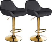 2er Set Barhocker Braga Gold Kunstleder