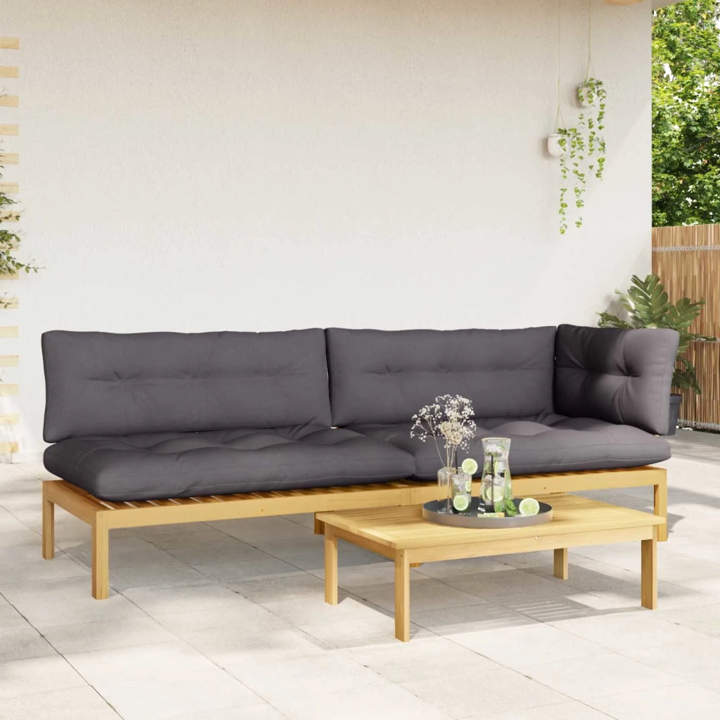 3 Pezzo Unità di divano pallet da giardino