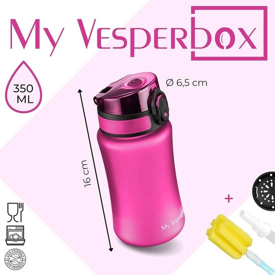 Bottiglia per Bambini con Cannuccia e Filtro - 350ml, 500ml, 750ml - Senza BPA, Ideale per Scuola e Sport