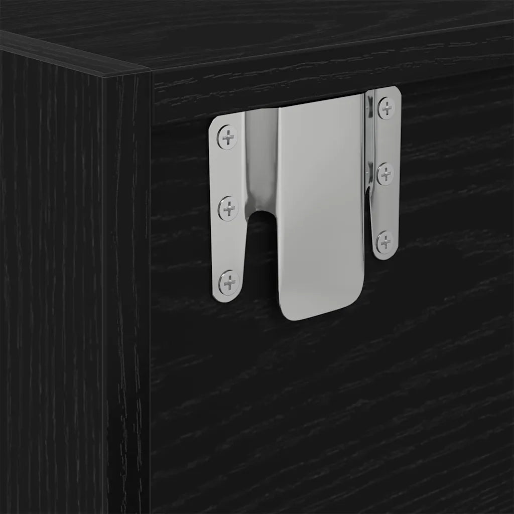 Mobile TV Rovere nero 100 x 31 x 25,5 cm Legno multistrato 861527
