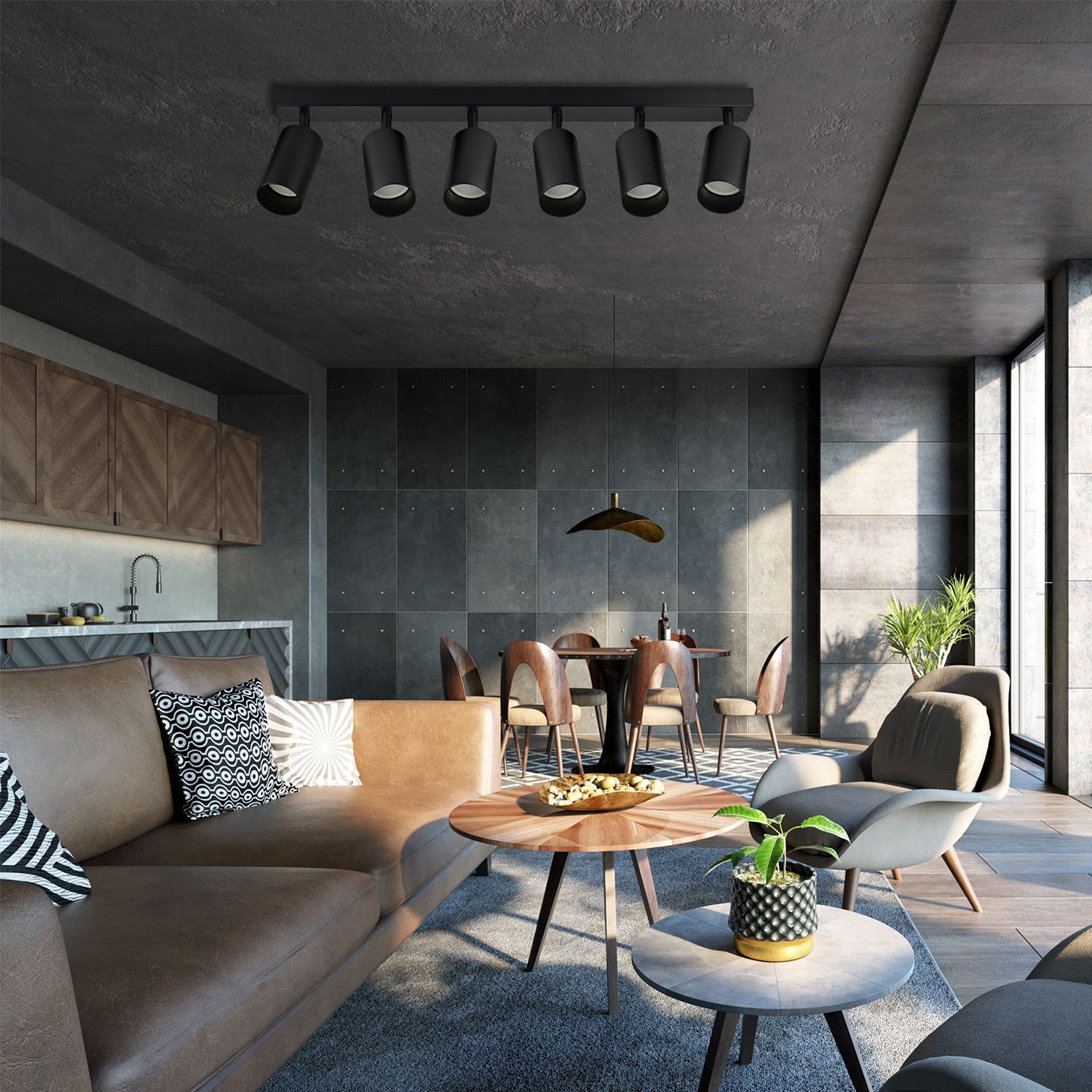 Lampada Da Soffitto APP1242-6C Black