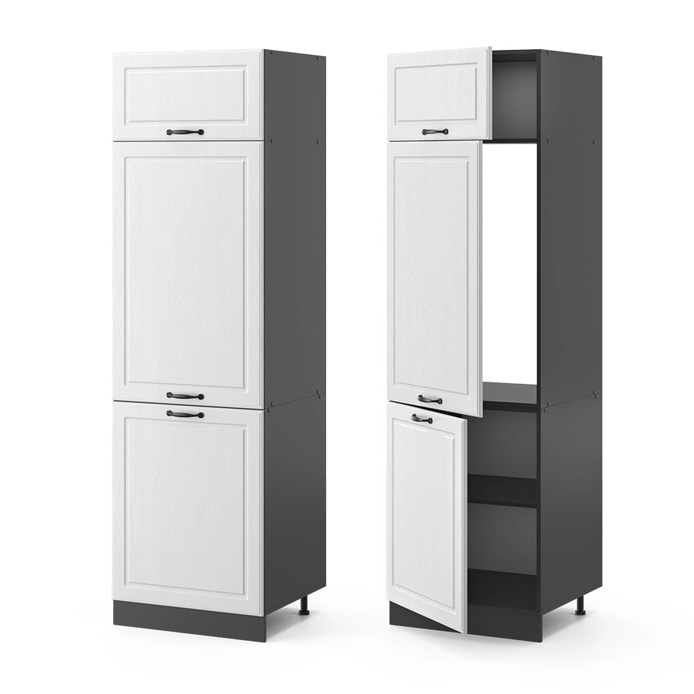 Vicco Armadio frigorifero Bianco casa di campagna 60 cm