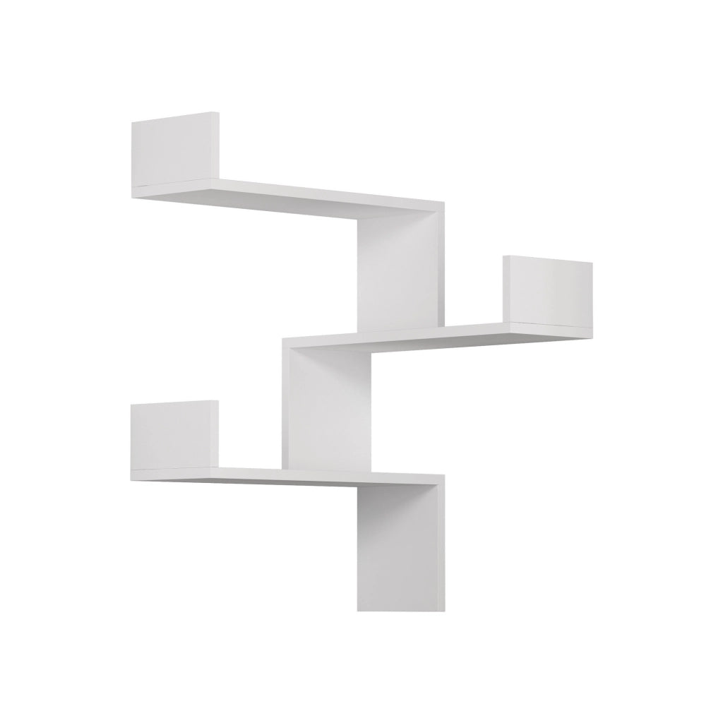 Mensola da parete in legno "Luksa" - 60 x 60 x 90 cm - Bianco