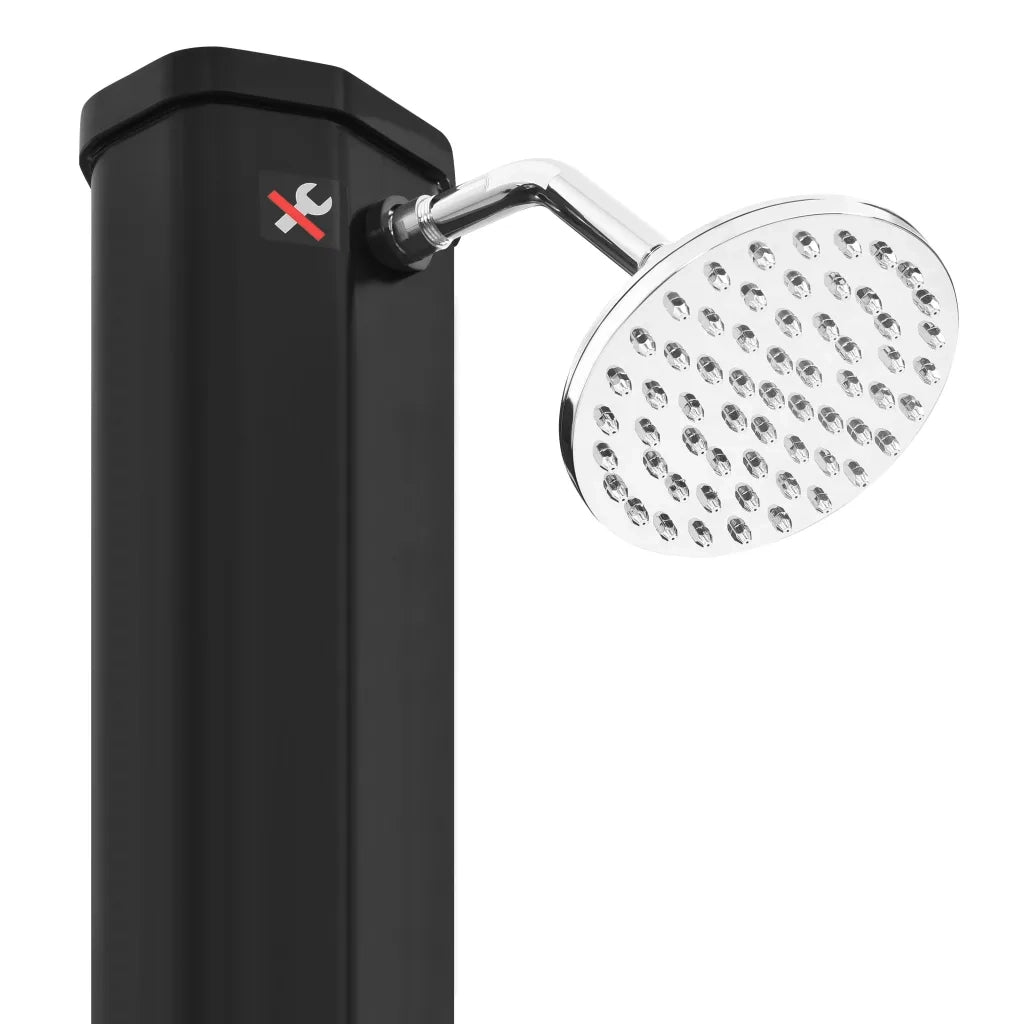 Doccia Solare da Giardino con Soffione e Rubinetto 35 L Nero cod mxl 44226