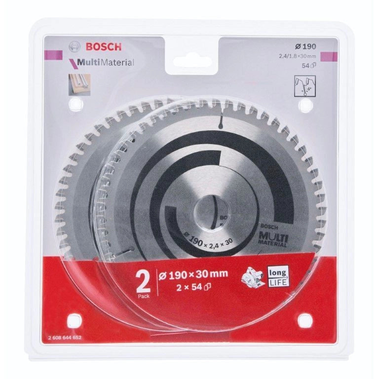 Bosch 2x Multi Material 190x30x2.4-1.8x54T