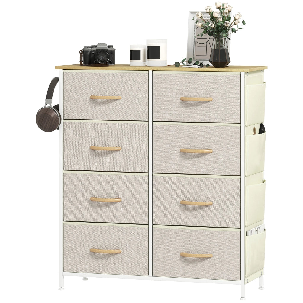Cassettiera Tessuto ¨C zephmum ¨C Grigio Beige 60x40x