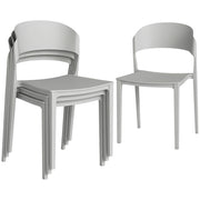 Set 4 Sedie Giardino , Impilabili, Struttura pp Adatte per Tutte le Stagioni