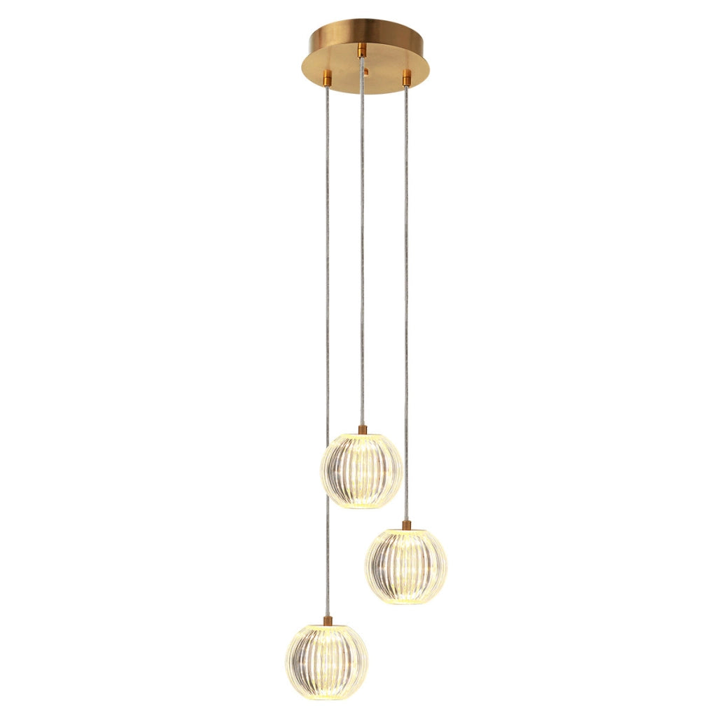 Lampada a sospensione Brillant oro acrilico LED CCT 11W