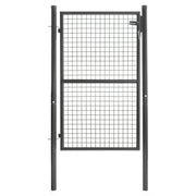 IDMarket - Cancelletto da giardino 105 x 150 cm in acciaio grigio antracite con serratura e maniglia