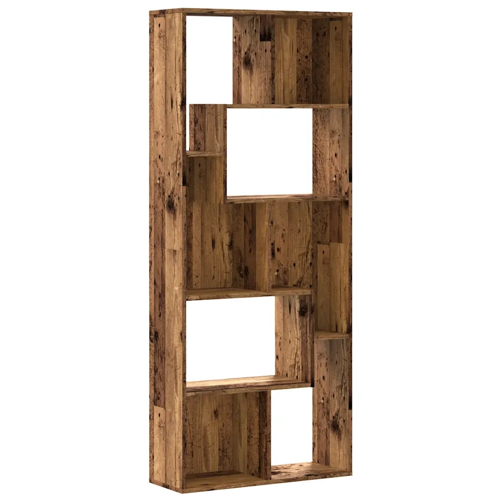 Libreria-Scaffale per Libri-Mobile di Stoccaggio Legno Antico 67x24x161 cm in Truciolato