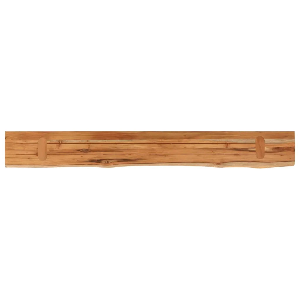 Mensola Muro 140x20x2,5cm Rettangolare Legno Acacia Bordi Vivi 370231