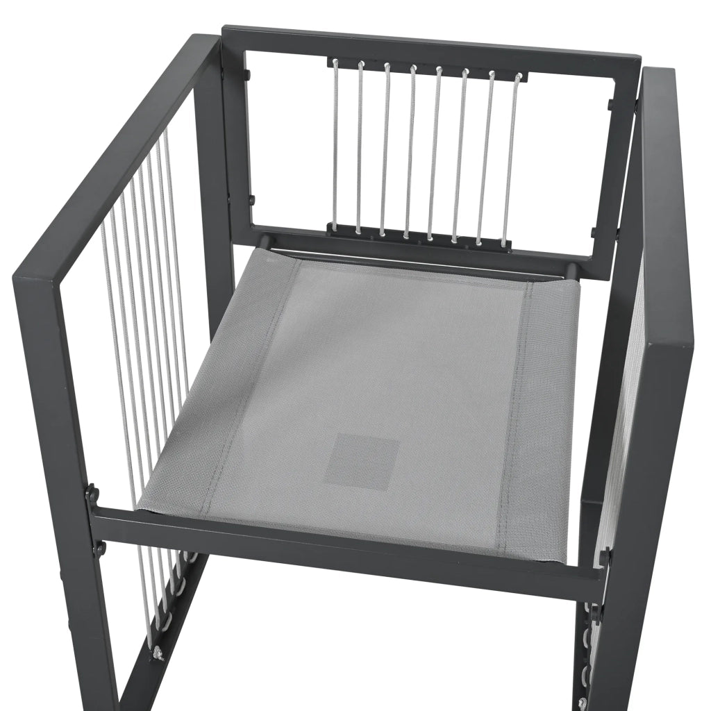 Set da pranzo esterno 7 pezzi per 6 persone, tavolo in vetro temperato, ideale per giardino e terrazza
