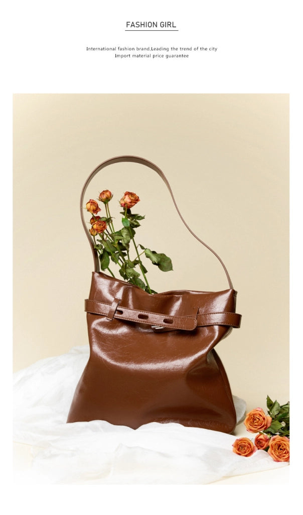 Borse da donna in vera pelle marrone
