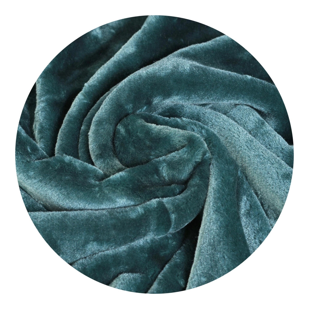 AIO FACTORY Coperta in acrilico verde 160x200 cm - Copertura morbida, calda e accogliente