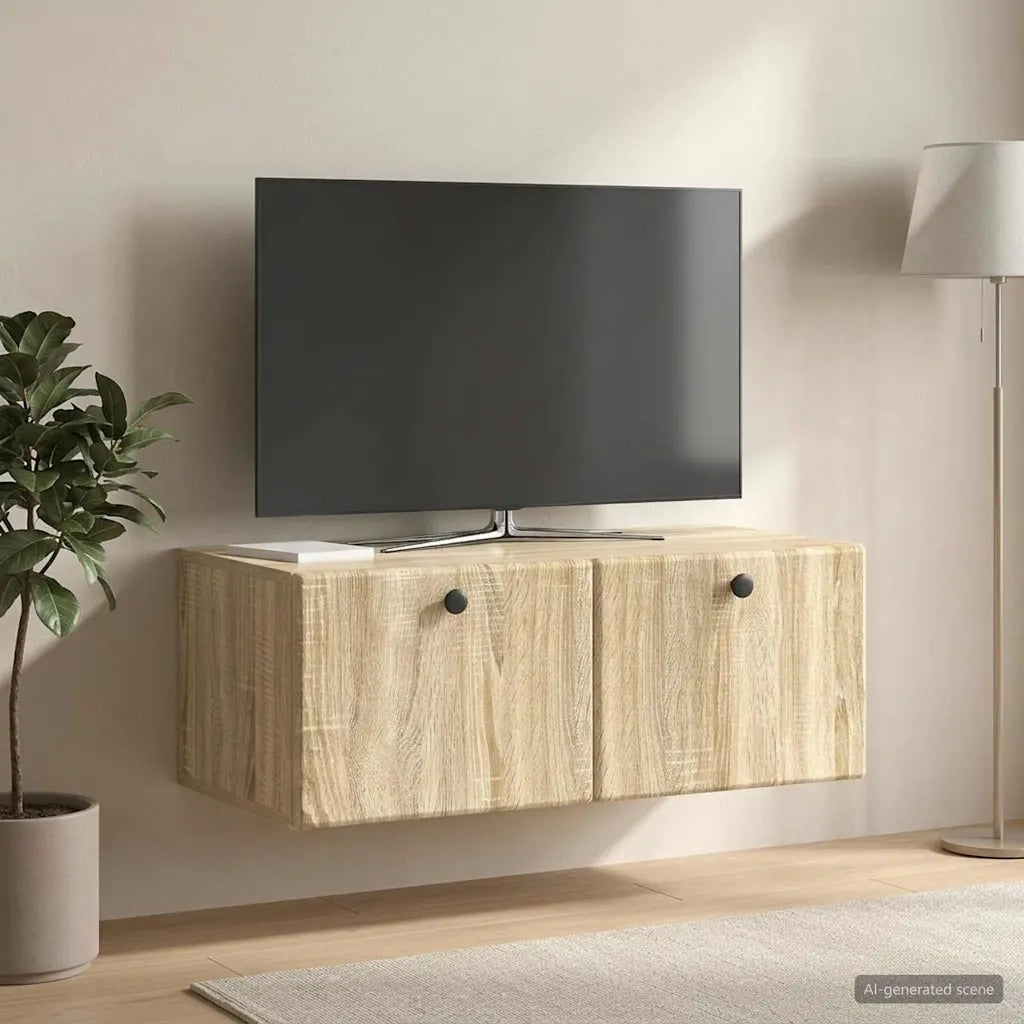 Mobile Porta TV da Muro 78,5 x 41 x 30 cm Rovere Sonoma 899197