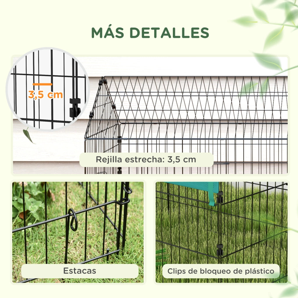 Gabbia per Animali Domestici ¨C zephmum ¨C Verde Acciaio 185x75x75 cm