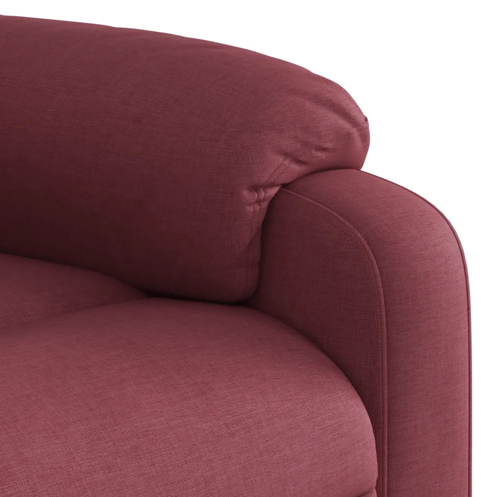 Poltrona Reclinabile in Tessuto Rosso Vino 373465