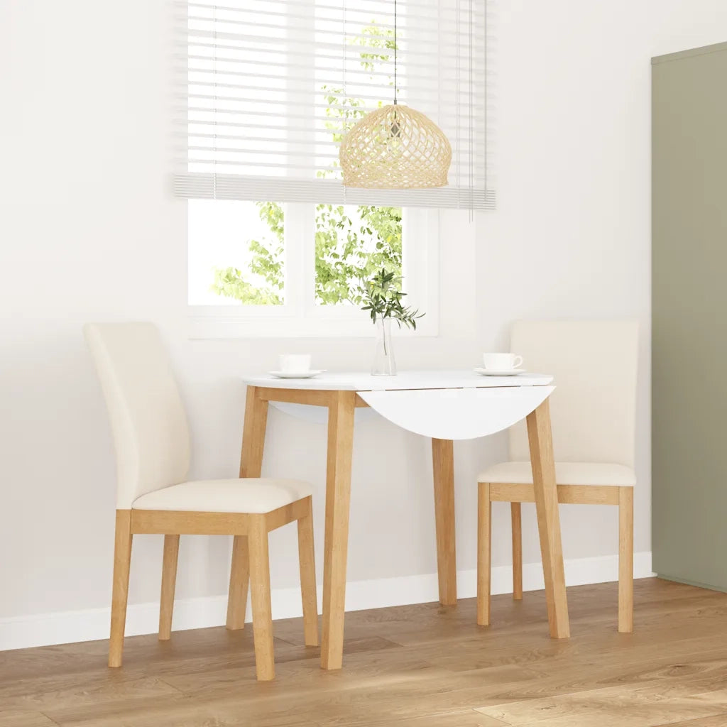 Sedie da Pranzo con Cuscini 2 pz in Legno Massello di Hevea 4102450