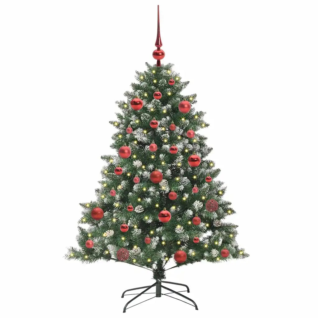 Albero di Natale Artificiale-Albero Natalizio con 150 LED Verde 150 cm 679394