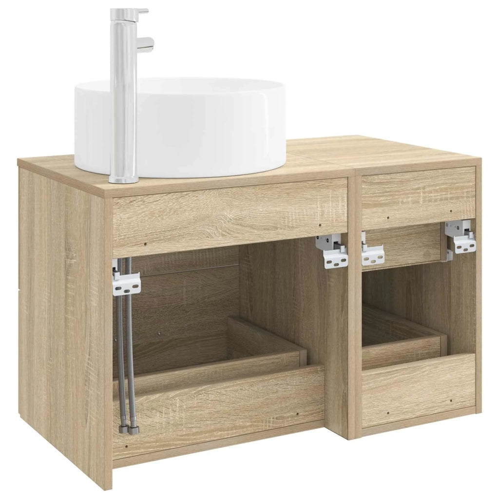 Set di mobili per il bagno 2 pz Rovere Sonoma 3404010