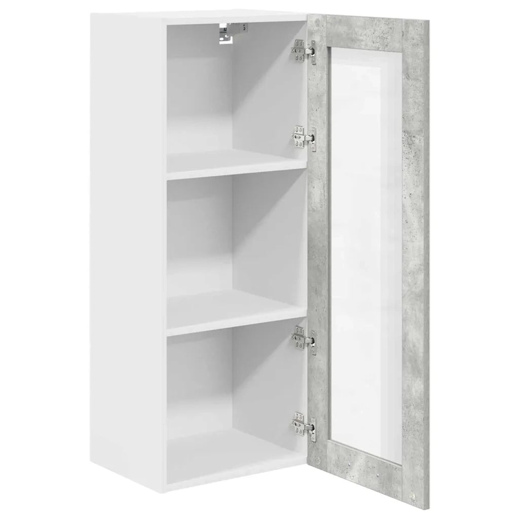 Armadio pensile con porta Grigio cemento 40 x 31 x 100 cm 884381