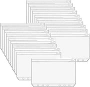 Materiale per ufficio - Mappen perforate 20 pezzi - Documentenmap A6 - PVC impermeabile - Chiusura a righello - Organizzatore multifunzionale - Materiale morbido e duraturo