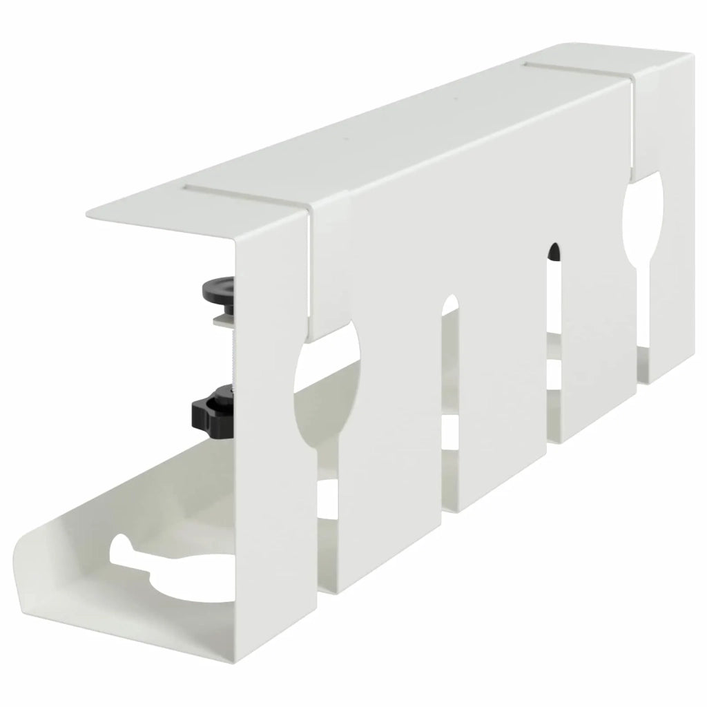 Vassoio per gestione cavi sotto il tavolo 2 pcs Bianco 8007574