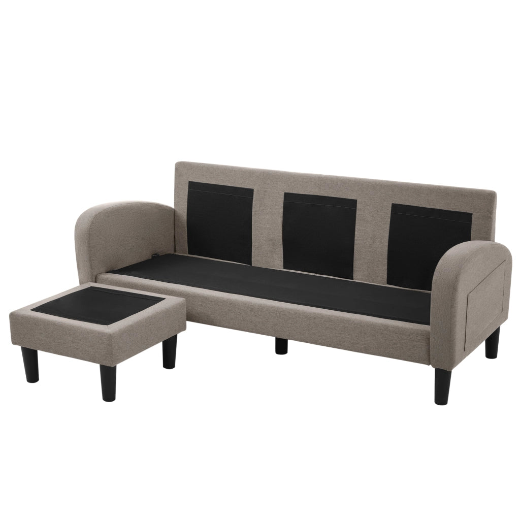 Divano Angolare con Chaise Longue 3 Posti ¨C MINIMAL ¨C Tessuto Cotone, 166x118x77 cm