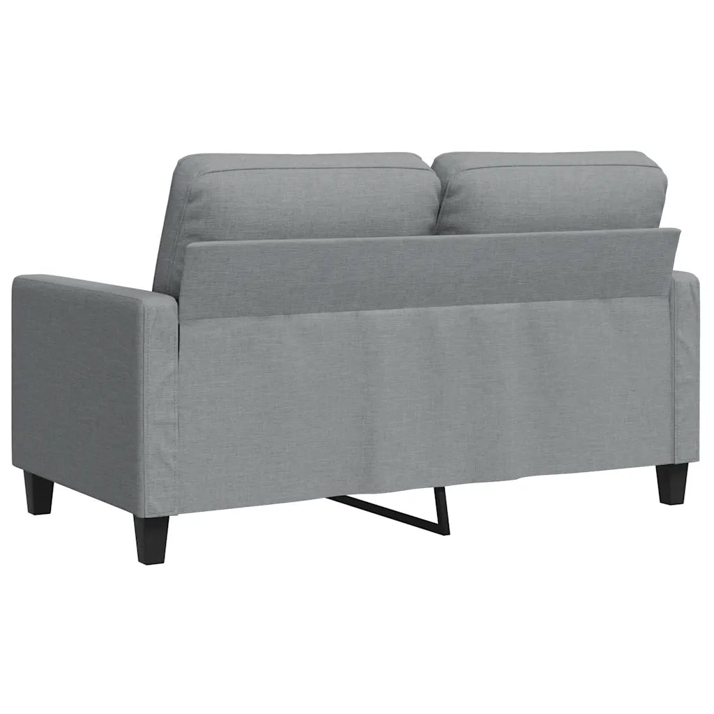 Divano a 2 Posti Grigio Chiaro 120 cm in Tessuto