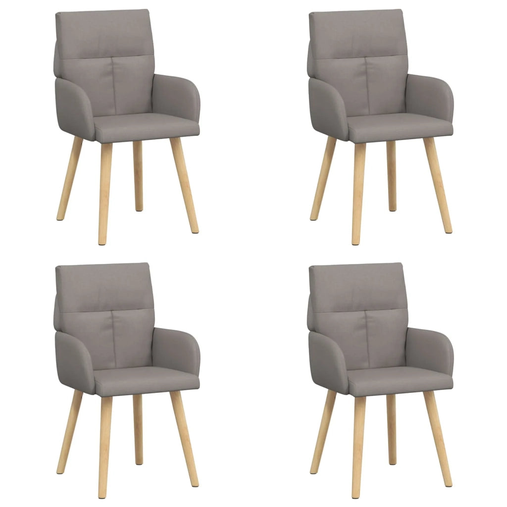 Sedie da pranzo 4 pz Tessuto Tortora 60 x 56 x 96 cm 3428362
