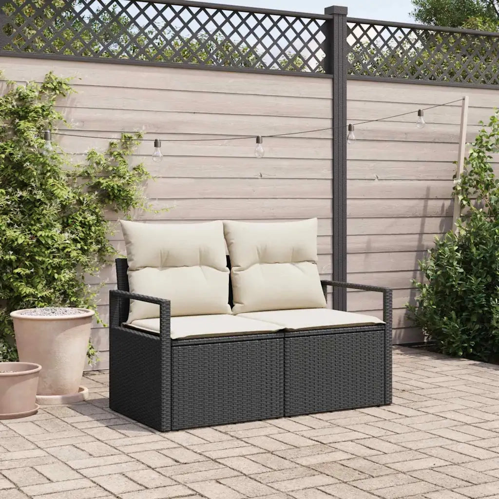 Divano da giardino con cuscino 120 x 62 x 69 cm. polyrattan 42006752