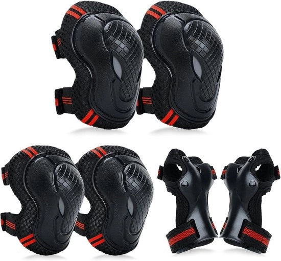 Attrezzatura protettiva per sport - Protezioni ginocchia 39,5*16cm - Protezioni caviello 36,5*14,5cm - L - Idonea per 70-92 kg - Idonea per adulti - Protezioni ginocchia - Protezioni caviello - Protezioni polso - Attrezzatura protettiva