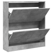 Scarpiera | Mobile per scarpe Grigio Cemento 80x21x87,5 cm in Legno Multistrato