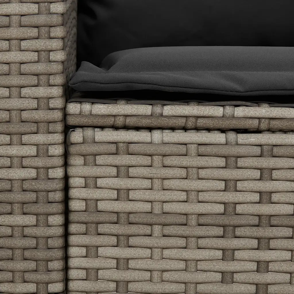 vidaXL Divano da Giardino con Cuscini 5 Posti Grigio in Polyrattan