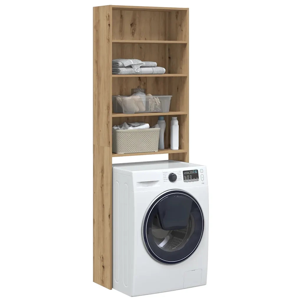 Mobile per Lavatrice Rovere Artigianale 64x24x190 cm CFW4496340
