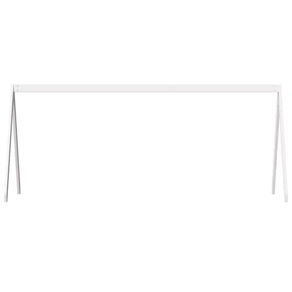Tetto Letto Bambini Bianco 209x95,5x88 cm Legno Massello Pino 846947