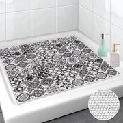Matte Antiscivolo per Bagno, 75 x 75 cm, Nero