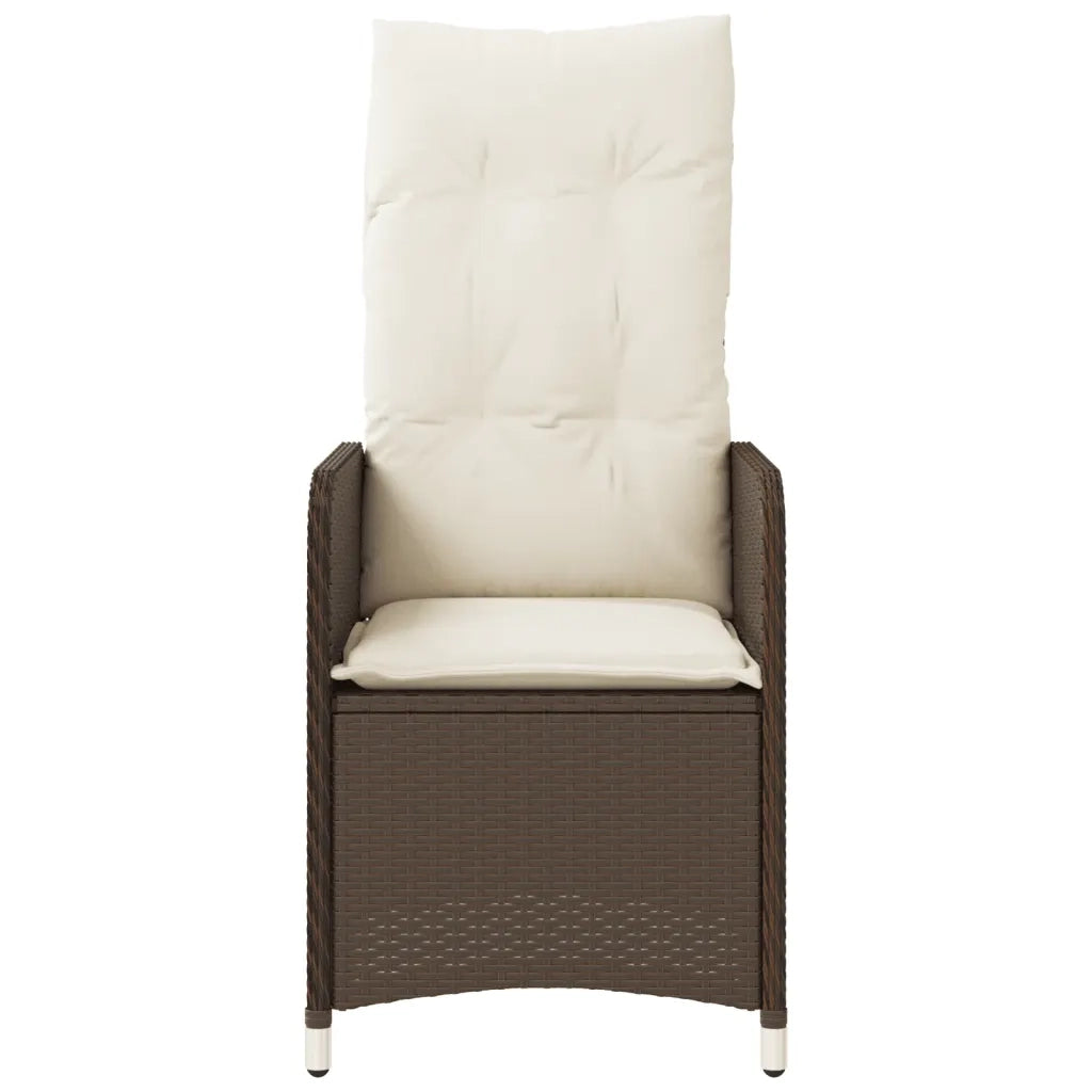 Sedie da Giardino Reclinabili 2 pz | Sedie da Esterno con Tavolo Polyrattan