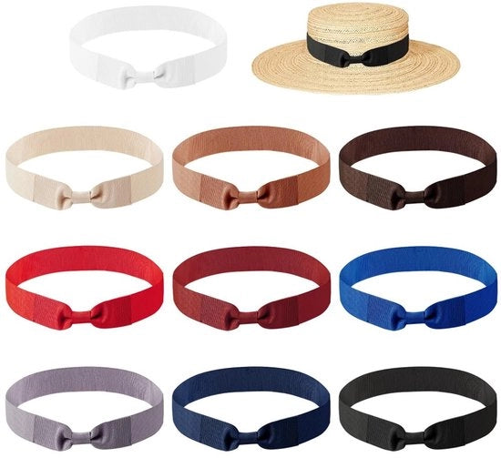Accessorio di cappello in polyester con trama - 10 pezzi - non allungabile - 30 mm di larghezza, 560 mm di lunghezza
