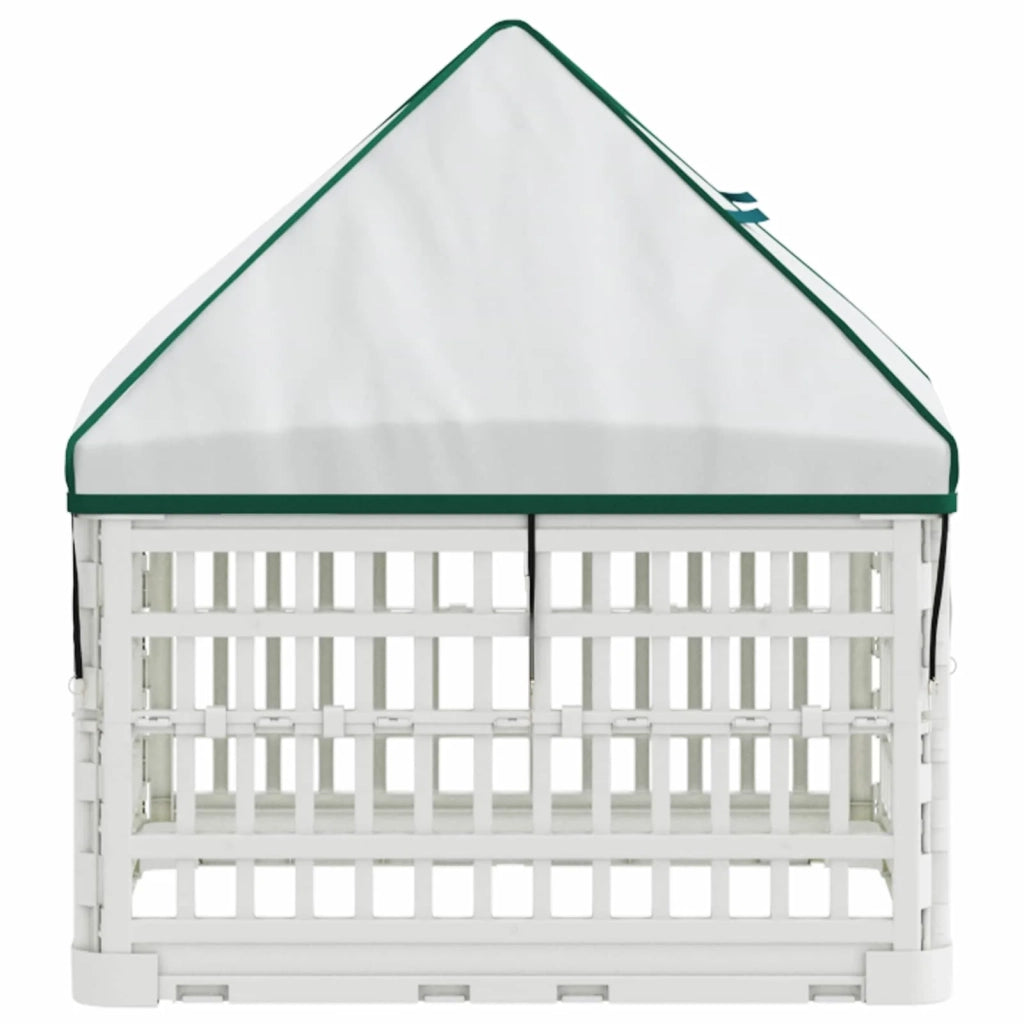 Pannello per cani a 4 sezioni con tetto Bianco 63 x 63 x 67 cm 42027214
