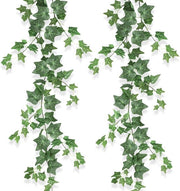 2 pezzi di climatizzatore finto con guirlande verde 200 cm, pianta finta di rampicante con guirlande finta di rampicante con foglie pendenti decorazione per camera, festa, balcone
