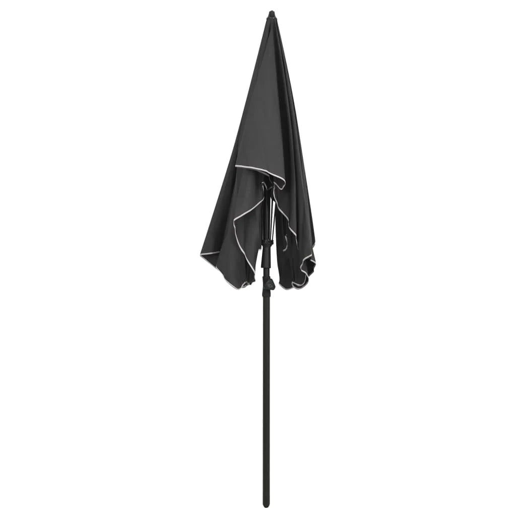 Ombrellone da giardino con palo 200 x 130 cm antracite 02_0008316