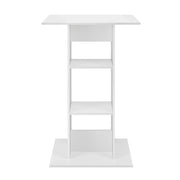 Tavolo da bar bistrot con 3 ripiani portaoggetti 110 cm bianco 03_0006193