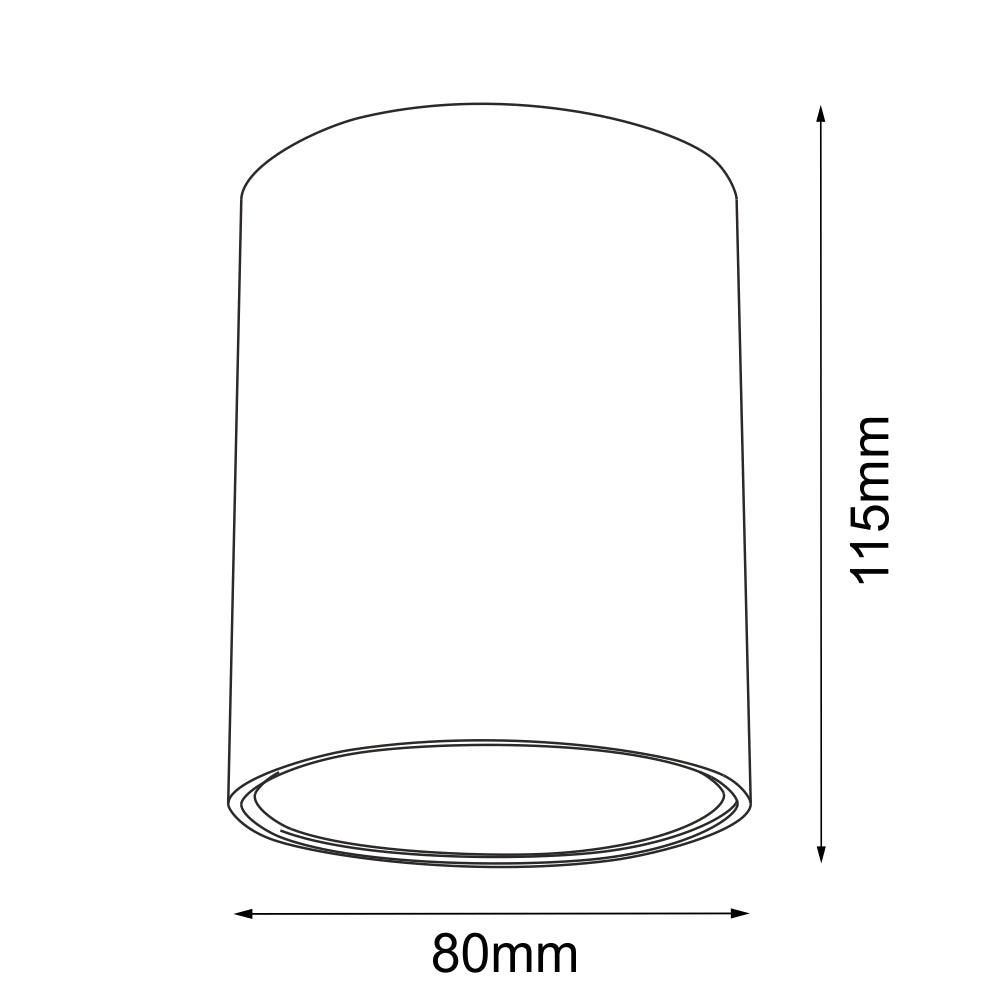 Spot soffitto nero tubolare Ø8 GU10 10W POINT1254 Brosline