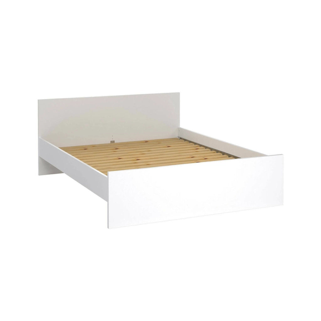 Letto piazza e mezza Bolaven, Sommier per camera da letto, Giroletto per stanza, Struttura porta materasso, 207x166 h80 cm, Bianco